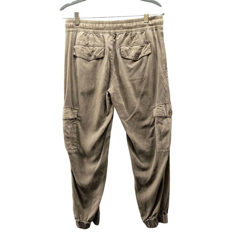 Cloth & Stone Lyocell Cargo Jogger Pants Womens XS Mid Rise Light Brown Beige - Picture 2 of 10